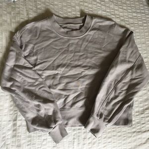 Lululemon Perfectly Oversized Crop Crew Chrome 4